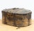 This rustic Swedish metal strapped box, dating back to at least 1820, exudes an undeniable charm. Crafted from the sturdy...