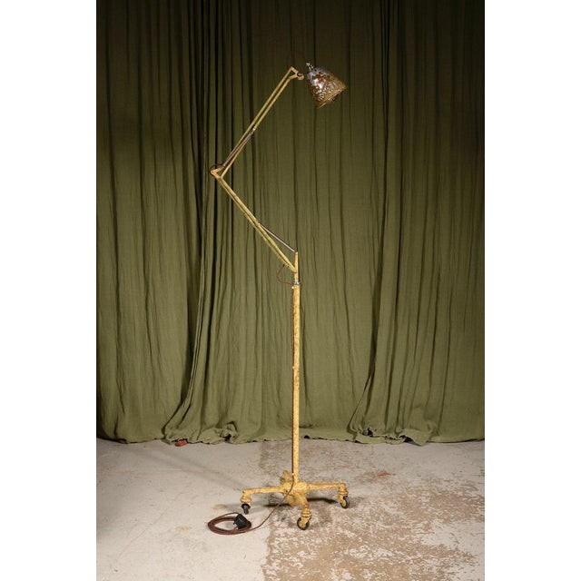Model 1209 Anglepoise Trolley Floor Lamp in Original Scumble Paint by Herbert Terry, 1935 For Sale - Image 3 of 15