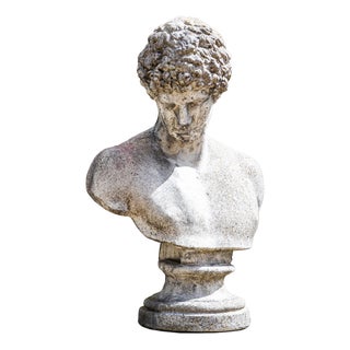 Late 20th Century Bust of the Capitoline Antinous / Hermes in Cast Stone For Sale