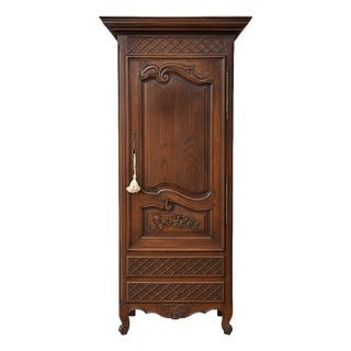 Tall and Narrow Louis XV Oak Cabinet, 1770s For Sale