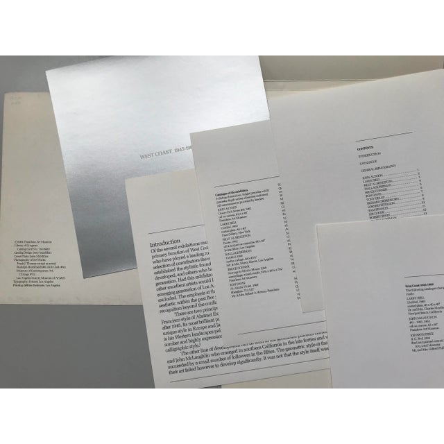 1960s West Coast: 1945 - 1969 ~ Vintage Pasadena Museum of Art Exhibition Catalog Book For Sale - Image 5 of 13