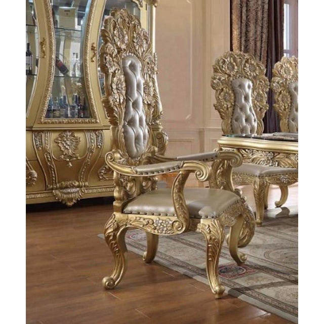 Contemporary Casa Milano Bellagio 12-Piece Luxury Gold Dining Collection For Sale - Image 3 of 12