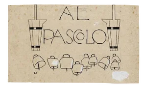 Al Pascolo - Original China Ink by Bruno Angoletta - Early 20th Century 20th Century