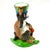 The Lynn Chase Monkey Business rare figural candle holder is a vibrant porcelain piece, hand-painted with a playful jungle...
