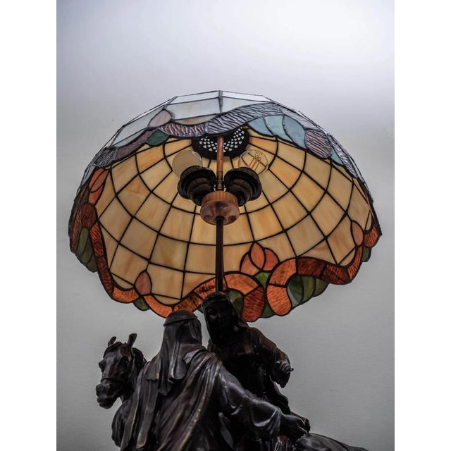 Large Table Lamp in the style of Tiffany For Sale - Image 6 of 16