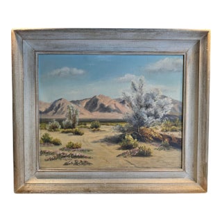 Palm Springs, California Mid Century Desert Landscape Painting For Sale