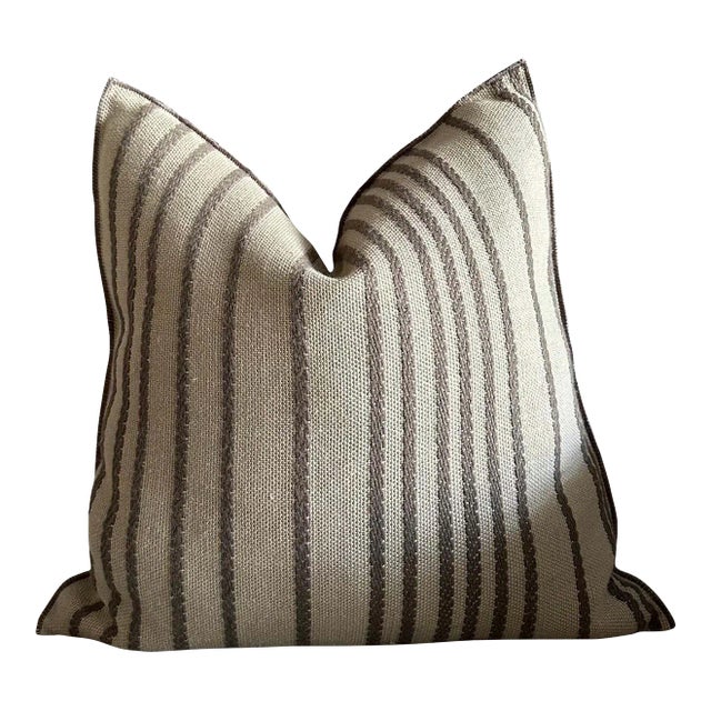 Custom French Linen Embroidered Double Sided Pillow Cover For Sale