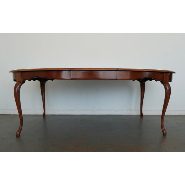 Vintage Baker Furniture French Provincial Extension Dining Table For Sale - Image 9 of 17