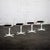 Mid-20th Century Mid Century Modern Tulip Chairs White Shell & Black Cushions by Burke Set of 4 For Sale - Image 6 of 12