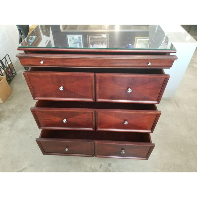 Bombay Company Cherry Finish Wooden Chest of Drawers Chairish