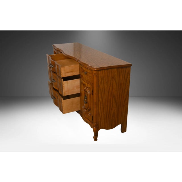 1960s 1960s French Provincial Style Triple Dresser Sideboard Buffet by Bassett For Sale - Image 5 of 12