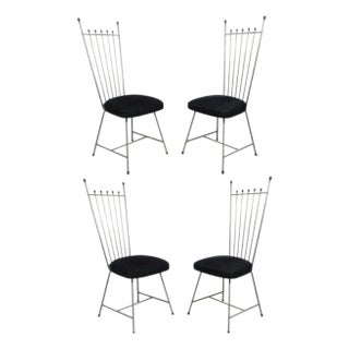 Vintage Mid Century Modern Arthur Umanoff Style Metal Dining Chairs - Set of 4 For Sale