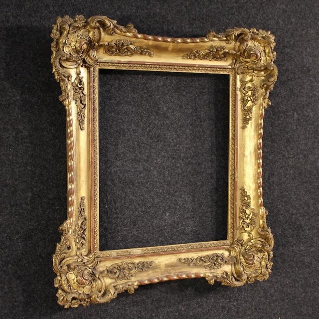 19th Century Napoleon III Gilded Italian Frame, 1880s For Sale - Image 12 of 14