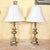 Pair of Tall Brass Table Lamps With Ivory Bell Shades – Hollywood Regency Style For Sale In Washington DC - Image 6 of 18