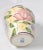 Ceramic Vintage 1960s Mediterranean Hand Painted Glazed Flower Vase Rose Motif For Sale - Image 7 of 12