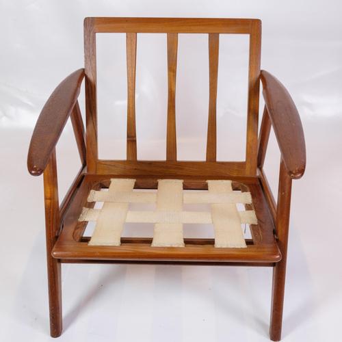 Green Danish Armchair Made in Teak, 1960s For Sale - Image 8 of 12