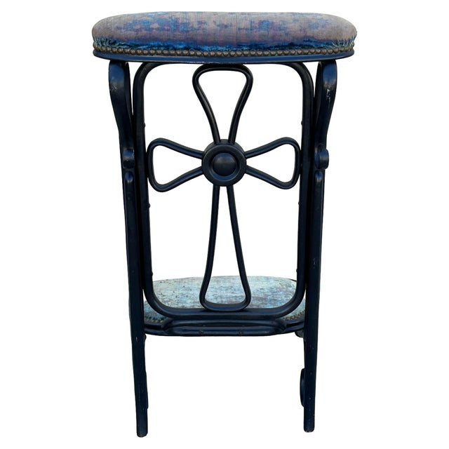 19th Century 19th Century Vienna Secession Black Lacquered Bent Oak Prie-Dieu Prayer Kneeler Attributed to Thonet For Sale - Image 5 of 7