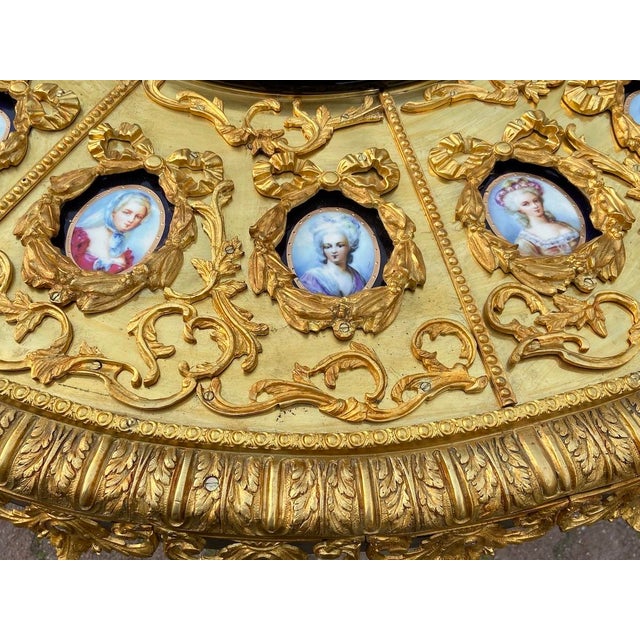 1960s French Louis XVI Bronze Porcelain Center Table For Sale - Image 12 of 15