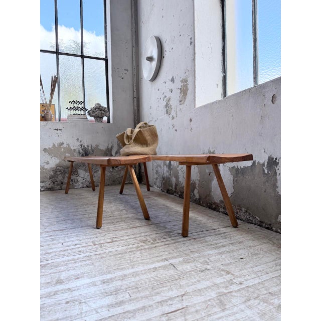 Mountain Furniture Benches in Pine and Oak in the style of Malmvall, 1950s, Set of 2 For Sale - Image 10 of 18