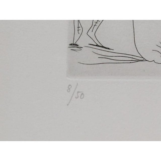 Pablo Picasso, Man in a Tonkin Hat Pondering the Love Affairs of Elderly Gentlemen, 1968, Etching For Sale - Image 4 of 6