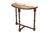 A demilune William and Mary style side table with a folk art top. Hand painted in the New England 'Rufus Porter' style,...