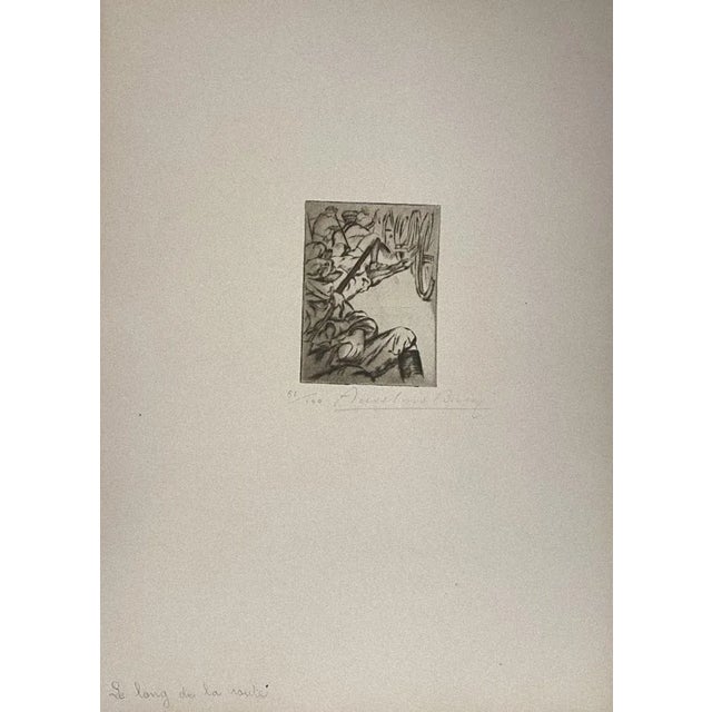 Military'' 1917s is a beautiful print in etching technique, realized by Anselmo Bucci (1887-1955). Hand signed. Numbered...