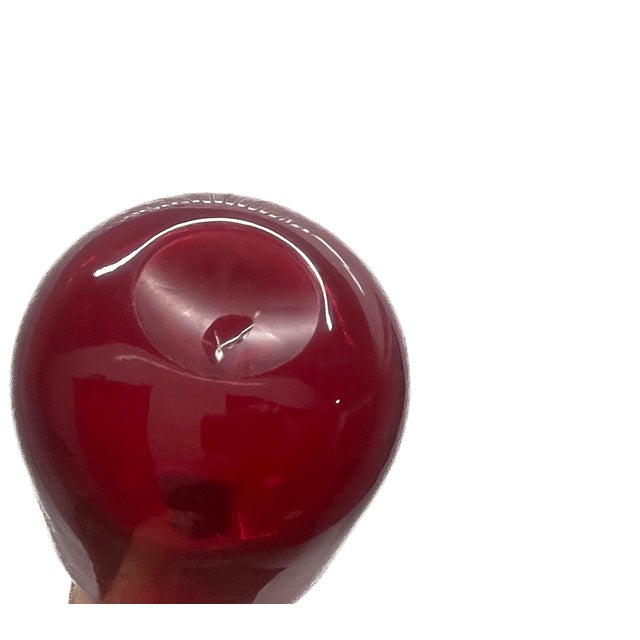 1950s 1950s Blenko #920 Ruby Red Primitive Decanter by Winslow Anderson (Attributed) For Sale - Image 5 of 5
