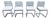 Vintage Set of Four Chrome Cantilever Dining Chairs With White Woven Rattan Backs For Sale