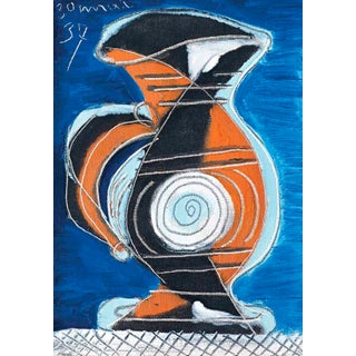 Pablo Picasso Pichet Orange Et Bleu Giclee Numbered Edition For Sale