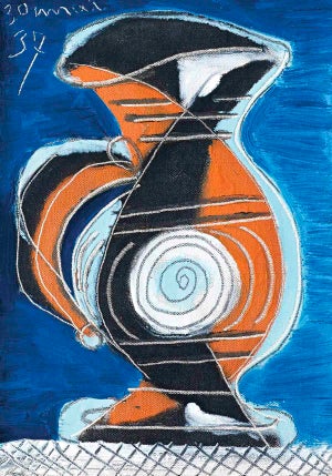 Pablo Picasso Pichet Orange Et Bleu Giclee Numbered Edition