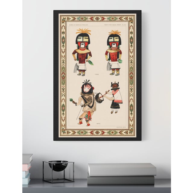 Atelier Aria Lumae Hopi Kachina Ritual Figures Companion Three Piece Gallery Board Set 18" X 27" For Sale - Image 12 of 18