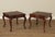 High Quality American Made Century Furniture Mahogany End Tables Featuring Shaped Tops With Single Drawer Storage And...