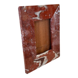 Italian Red Marble Picture Frame, 1970s For Sale