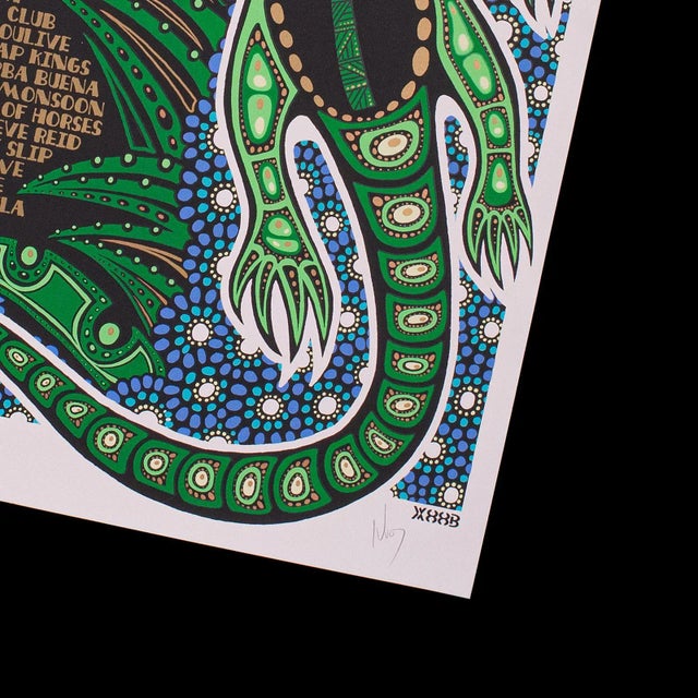 Green 2007 American Decorative Festival Art Poster, Artist Signed For Sale - Image 8 of 9