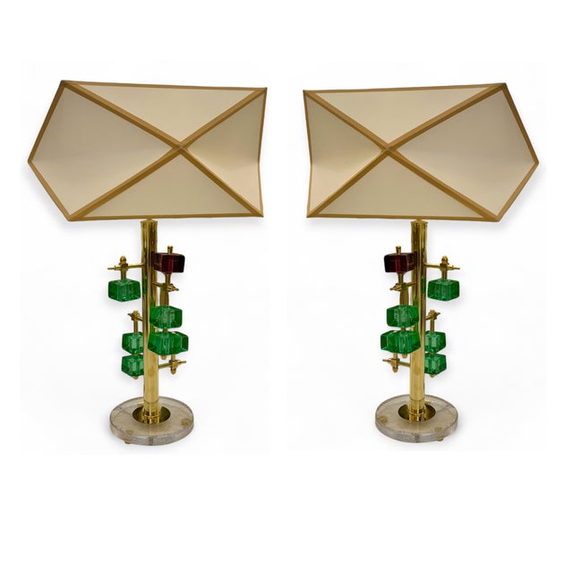 1970s Murano Glass Cactus Lamps, 1970s, Set of 2 For Sale - Image 5 of 5
