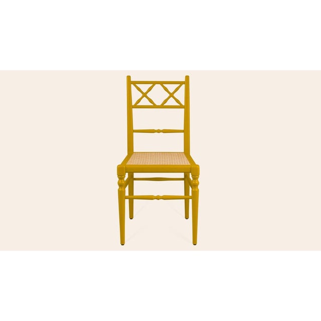 Contemporary Mustard Chiara Dining Chairs by Ceraudo, Set of 2 For Sale - Image 3 of 8