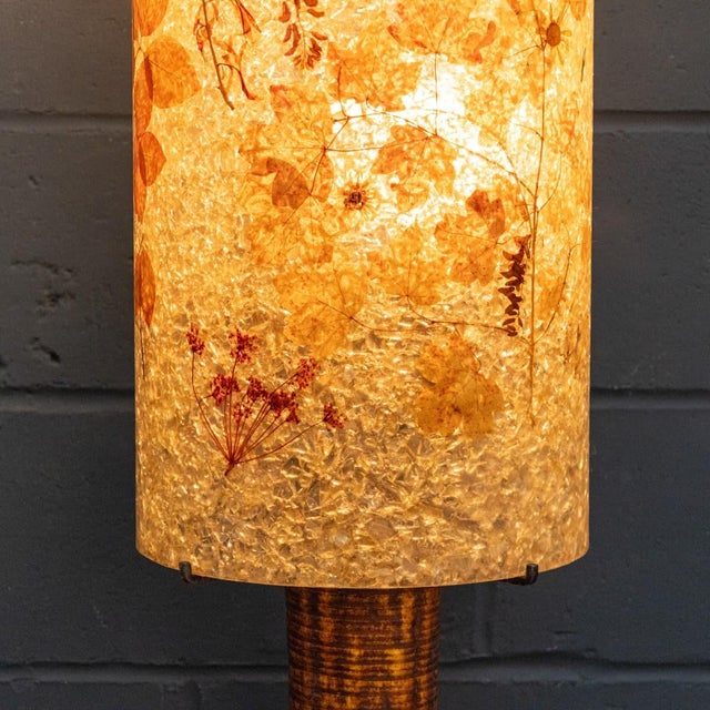 Vintage 20th Century French Resin & Botanical Table Lamp from Accolay, 1970 For Sale - Image 16 of 18