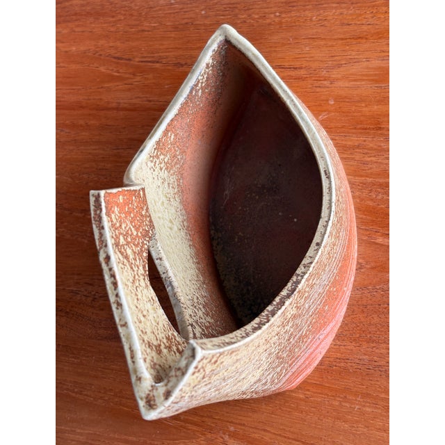 Chocolate Vintage MCM Ikebana Ceramic Vase For Sale - Image 8 of 9