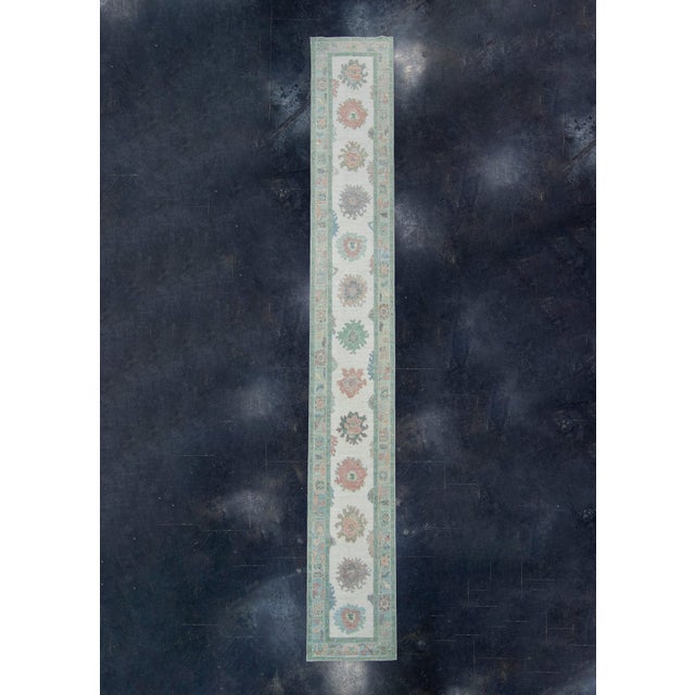 Green Turkish Oushak Runner Rug 2'10" x 20'6" #17409 For Sale - Image 8 of 8