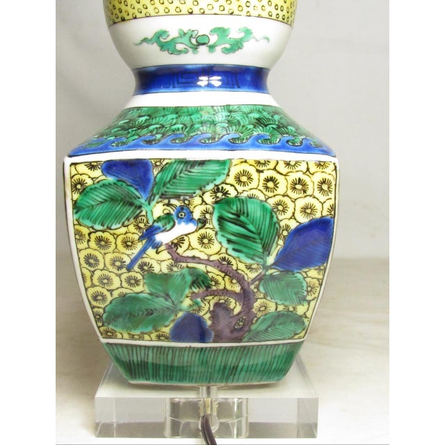 Pair of Japanese Porcelain Kutani Lamps For Sale - Image 11 of 15