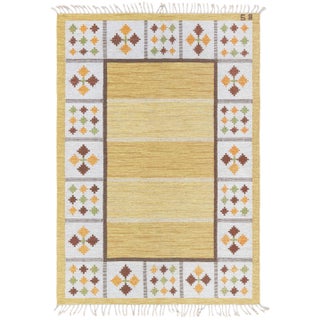 Doris Leslie Blau Vintage Swedish Flat Woven by Birgitta Soderkvist For Sale