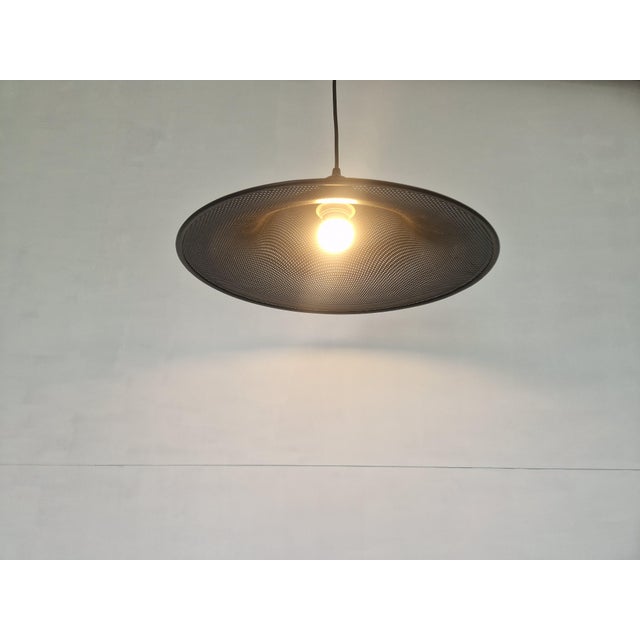 Metal Vintage Danish Perforated Metal Lamp, 1980s For Sale - Image 7 of 13