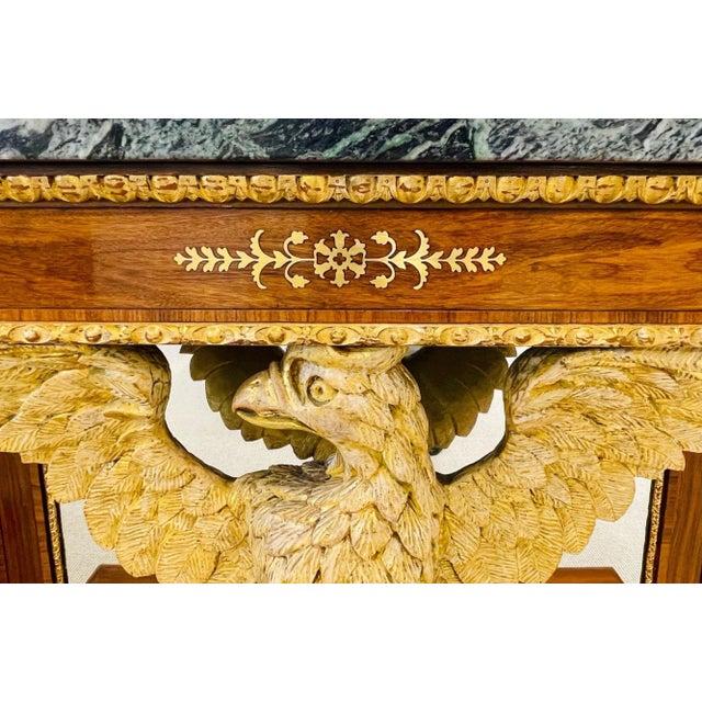 Monumental Federal Style Console Table with Carved Opposing Eagles - a Pair For Sale - Image 10 of 12