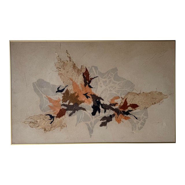 1980’s Kay Sullivan Mixed Media Expressionist Abstract Acrylic on Canvas Painting For Sale