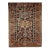 Vintage Persian Heriz Karajah Rug, Hand-Knotted Wool, Geometric Pattern, Blue & Rust-Red, 3x4 For Sale