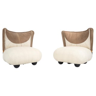 Set of Le Bugie Lounge Chairs by Alessandro Becchi for Giovannetti, 1980s For Sale