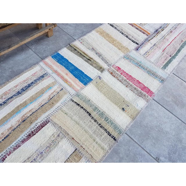 1960s Mid 20th Century Turkish Stripe Kilim Runner For Sale - Image 5 of 9