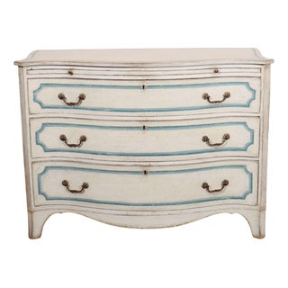 English Serpentine Front Commode For Sale