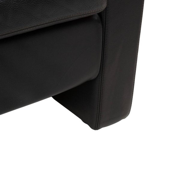 Conseta Two-Seater Sofa in Black Leather from COR For Sale - Image 6 of 12