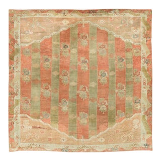 Galerie Shabab Collection Mid-20th Century Handmade Turkish Oushak Square Room Size Carpet For Sale